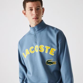 Lacoste LIVE Branded Cotton Fleece Sweatshirt Pánské - Mikiny Blankyt | CZ-nYSxwH